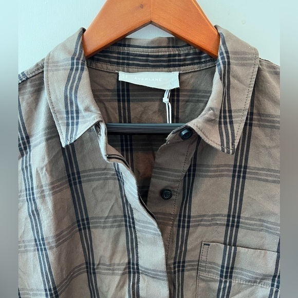 NWT Everlane The Field Dress in Mocha Plaid - Picture 7 of 16
